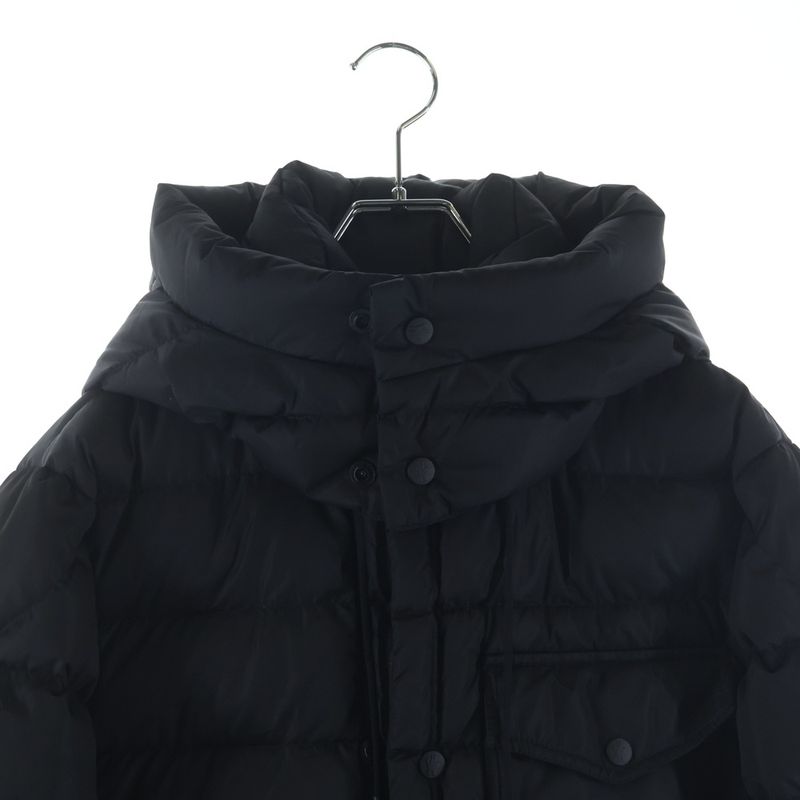 Moncler Born to Protect Red Patch Down Jacket Black