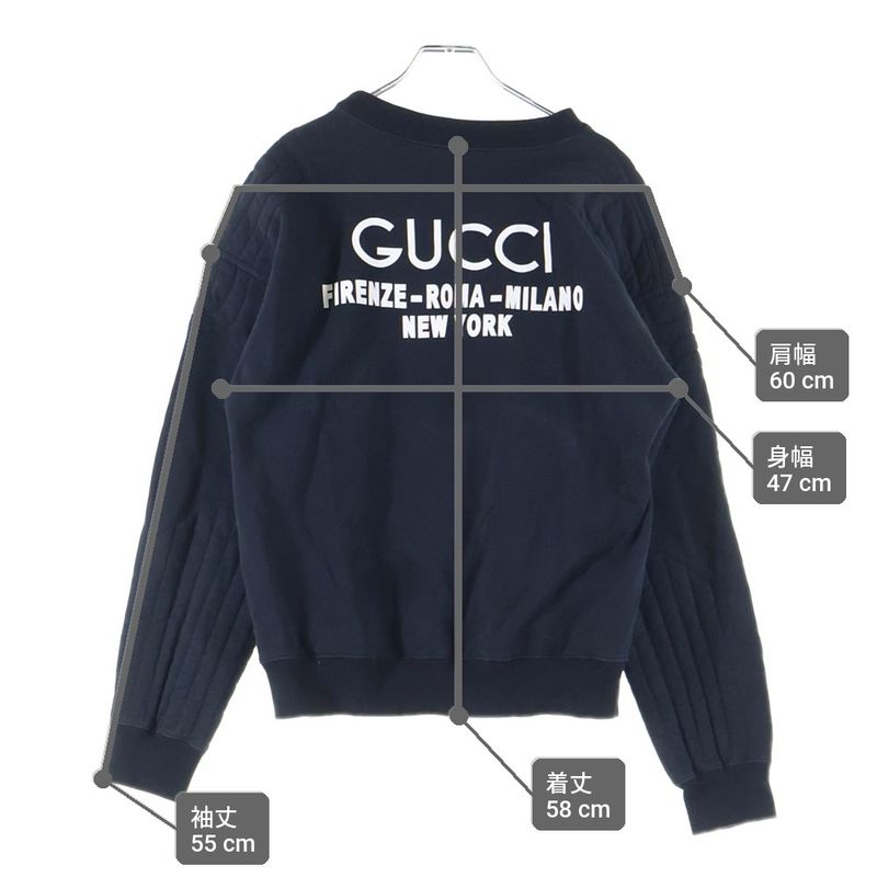 Gucci Back Logo Print Crew Neck Sweatshirt Black