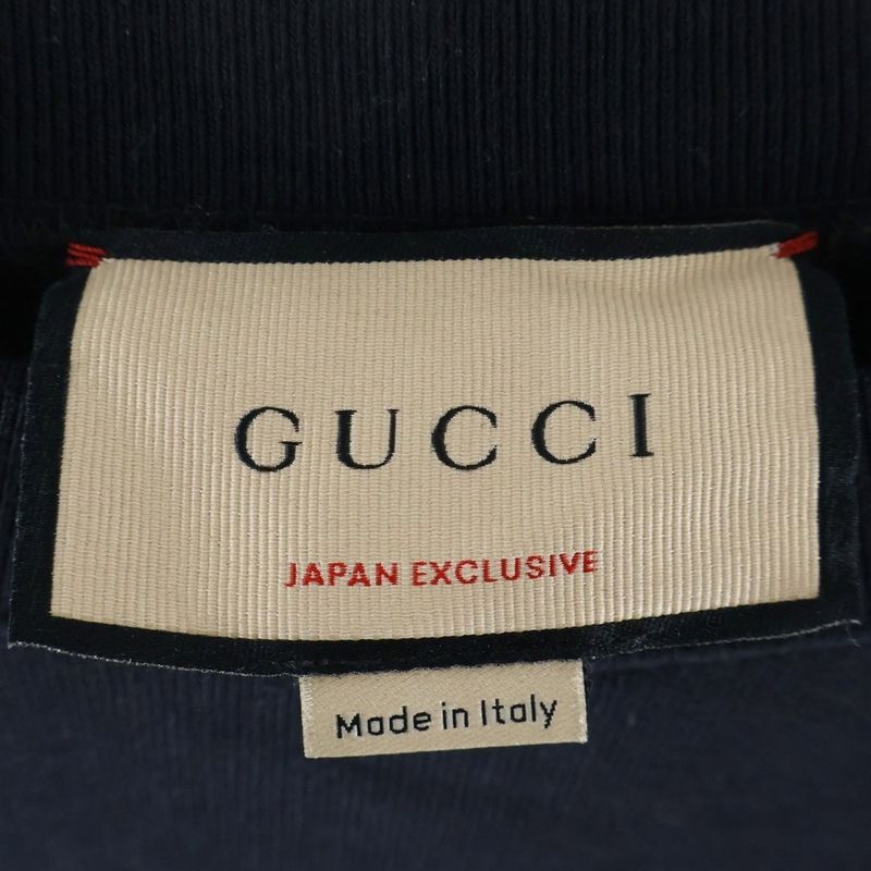 Gucci Back Logo Print Crew Neck Sweatshirt Black