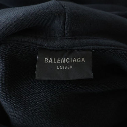 Balenciaga Large Fit Hoodie Printed Pullover Black