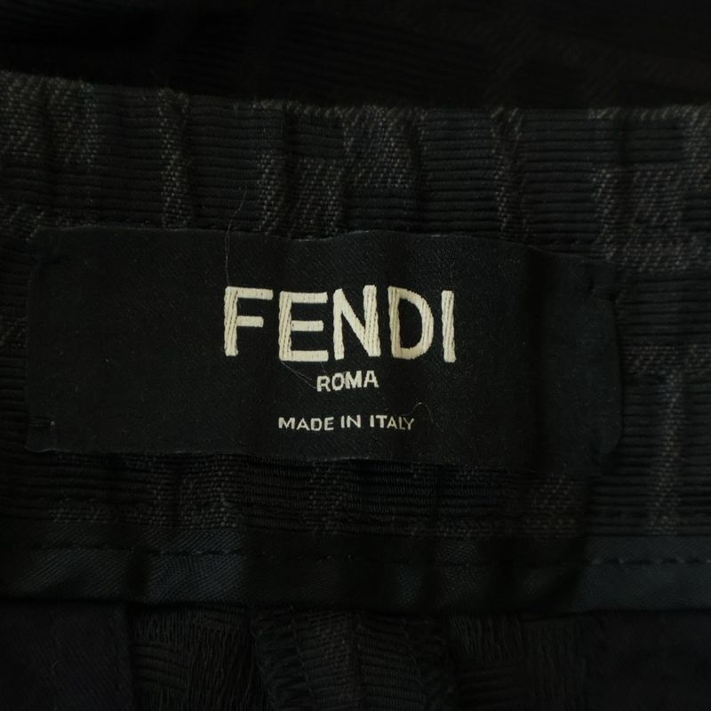 Fendi Zucca Pattern Trousers Pants Brown