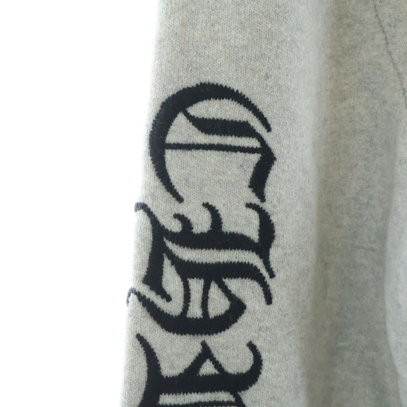 Chrome Hearts Not Arm Logo Embroidery Cashmere Crew Sweater Not Arm Embroidered