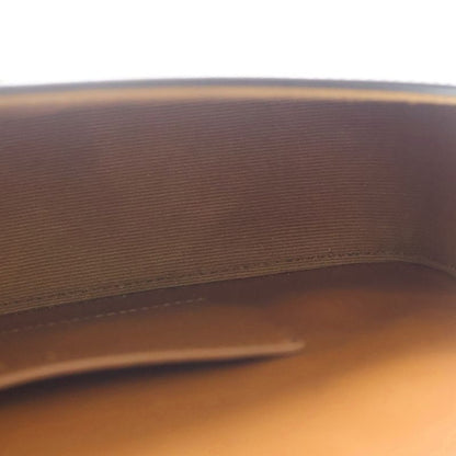 Celine Triomphe Tab Mini Shoulder Bag Pochette Brown Leather Gold