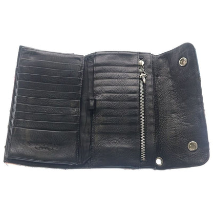 Chrome Hearts Wave Cross Patch Ball Button with Leather Wallet Multi