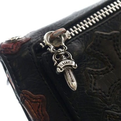Chrome Hearts Wave Cross Patch Ball Button with Leather Wallet Multi