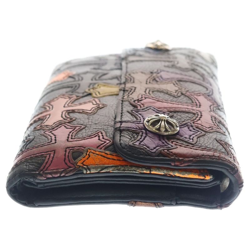 Chrome Hearts Wave Cross Patch Ball Button with Leather Wallet Multi