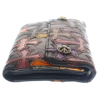 Chrome Hearts Wave Cross Patch Ball Button with Leather Wallet Multi