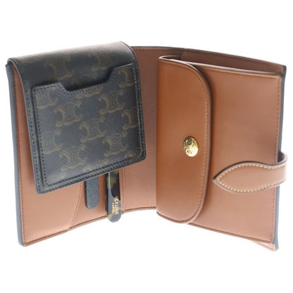 Celine Triomphe Canvas Travel Kit Pouch Brown