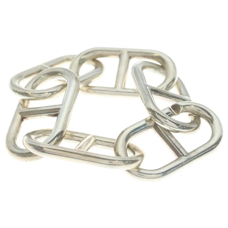 Hermes Chaine D'ancre Bracelet Silver Vintage