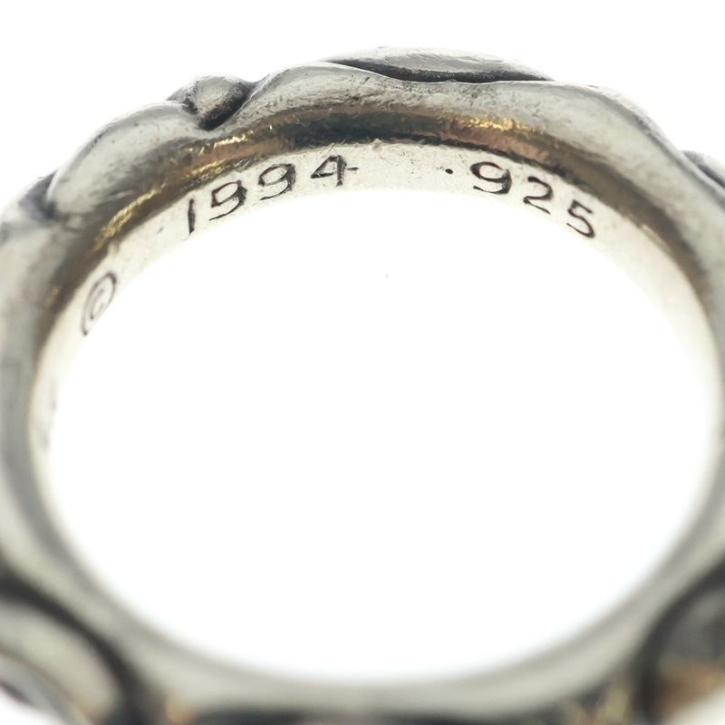 Chrome Hearts Scrl Band Scroll Ring Silver