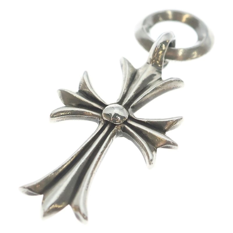 Chrome Hearts Tiny CH Cross Charm Necklace Top Silver