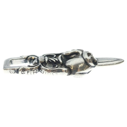 Chrome Hearts Dagger Heart Daga Pendant Top Silver