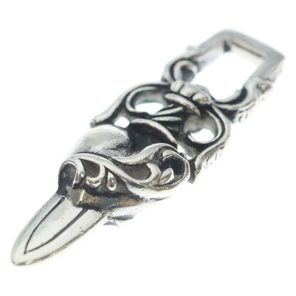 Chrome Hearts Dagger Heart Daga Pendant Top Silver