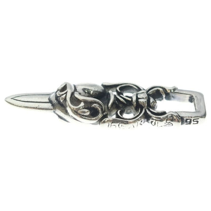 Chrome Hearts Dagger Heart Daga Pendant Top Silver