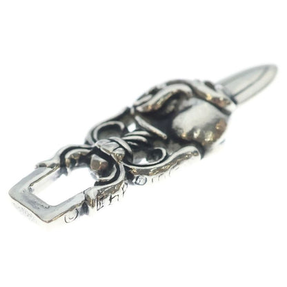 Chrome Hearts Dagger Heart Daga Pendant Top Silver