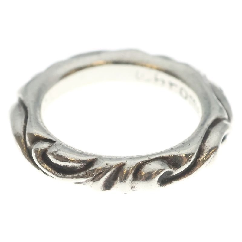 Chrome Hearts Scrl Band Scroll Ring Silver