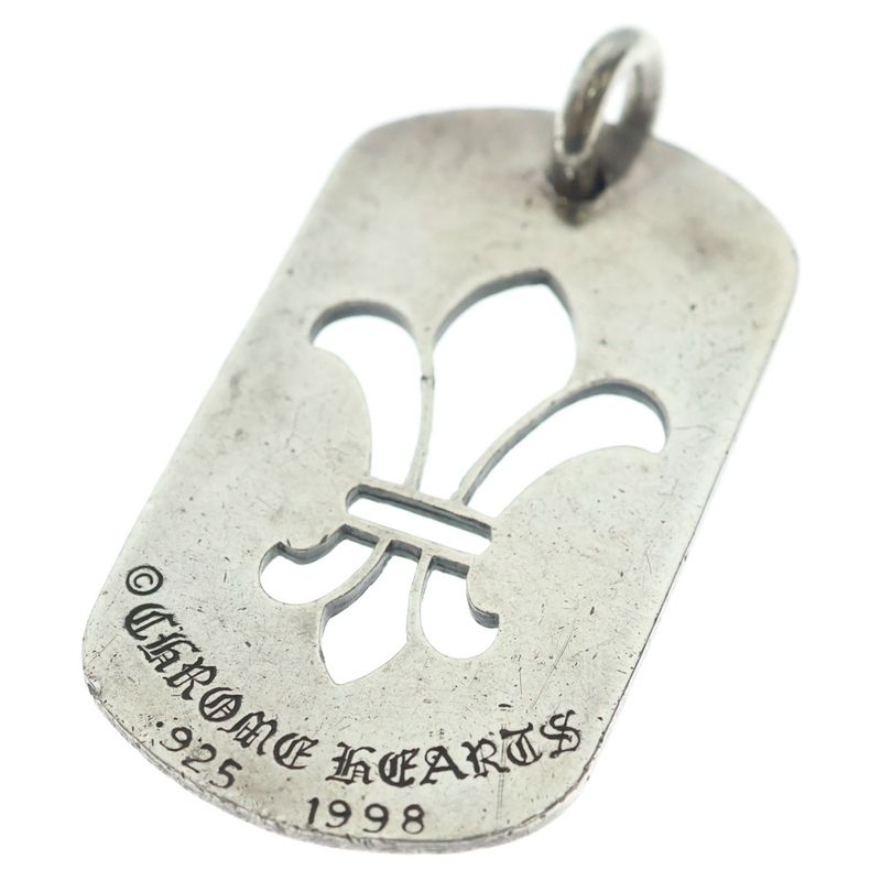 Chrome Hearts D Tag Lrg CO BS Fluer BS Flag Dog Tag Necklace Top