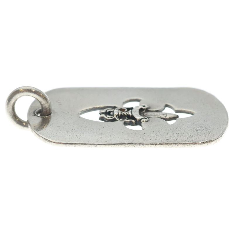 Chrome Hearts D Tag Lrg Fle Dag Fudaga Dog Tag Large Dog Tag Necklace Top Silver