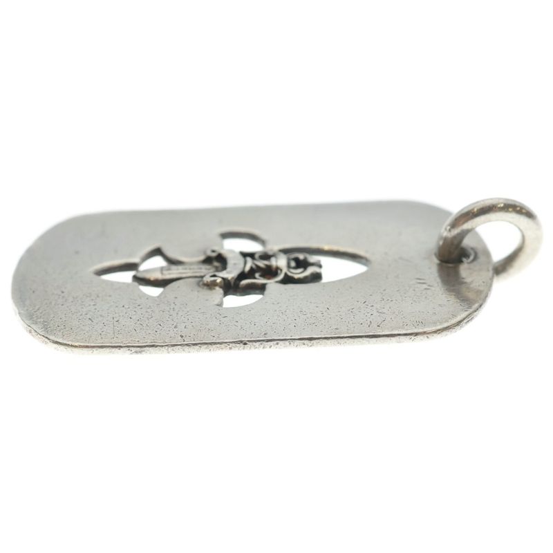 Chrome Hearts D Tag Lrg Fle Dag Fudaga Dog Tag Large Dog Tag Necklace Top Silver