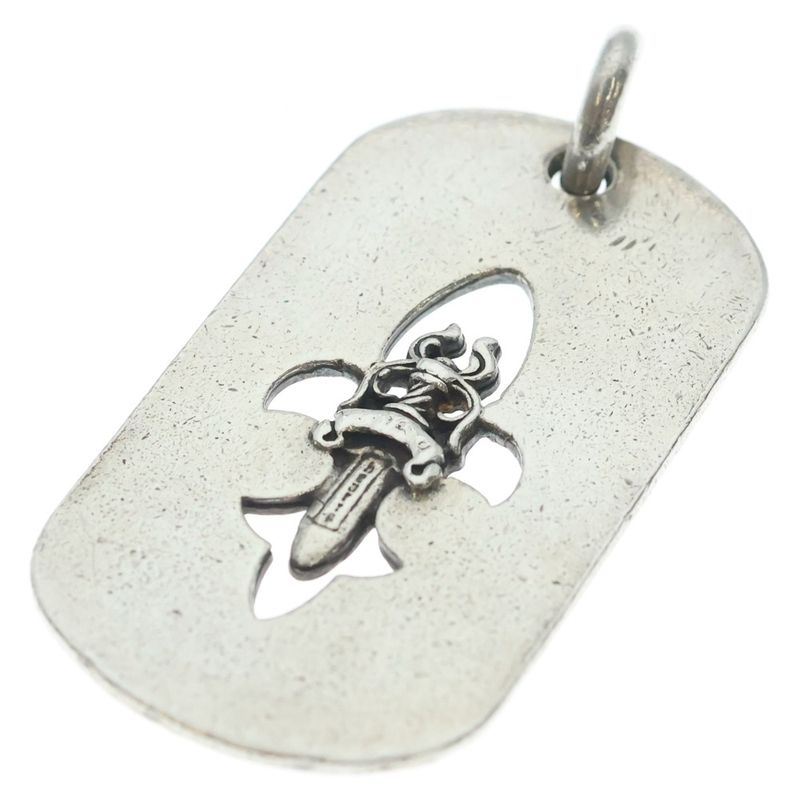 Chrome Hearts D Tag Lrg Fle Dag Fudaga Dog Tag Large Dog Tag Necklace Top Silver