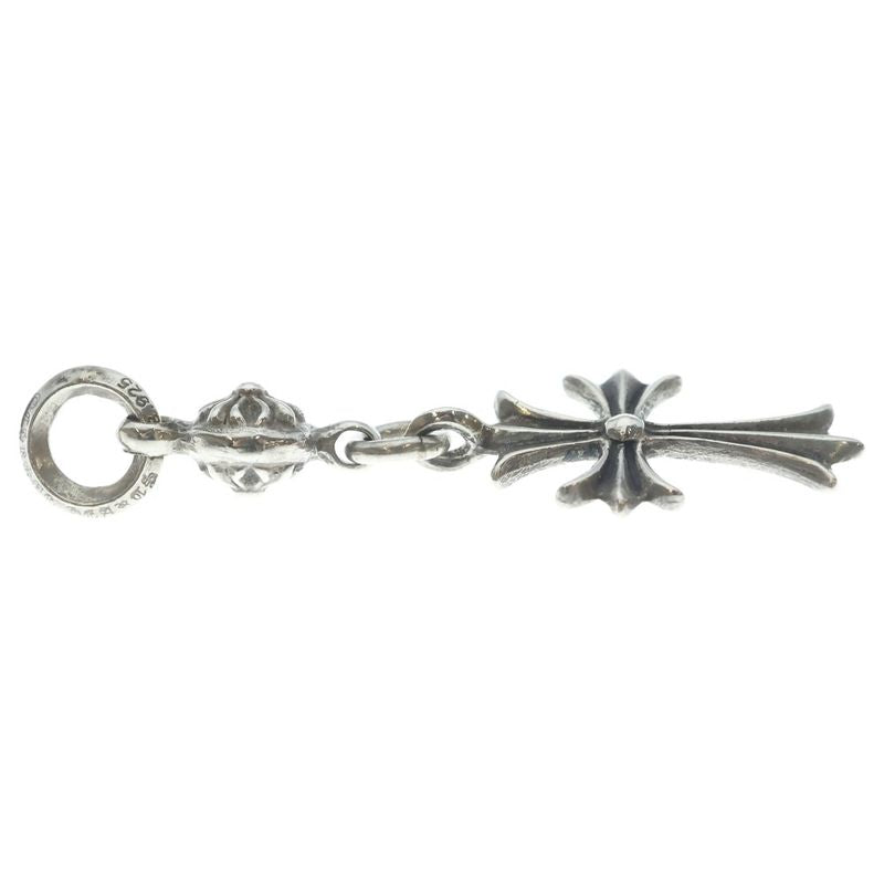 Chrome Hearts Tny CH Crs 1 Ball Tiny CH Cross Charm Pendant Top Silver