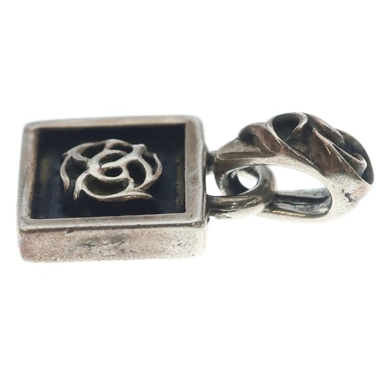 Chrome Hearts Framed Flrl Floral Charm Pendant Top Silver
