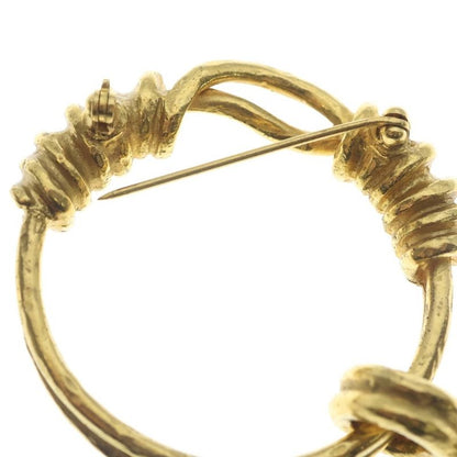 Chanel CC Logo Swing Motif Brooch Gold