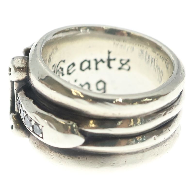 Chrome Hearts Dagger P Dmnd Daga Ring Pave Diamond Silver