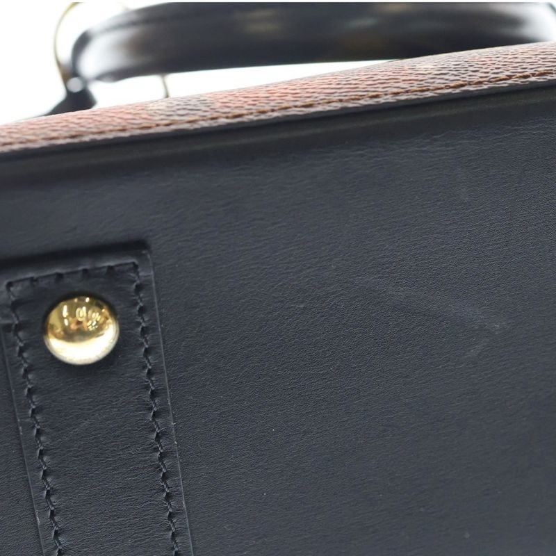 Louis Vuitton Monogram Trompe L'oeil Alma BB Leather Shoulder Bag Gold Brown