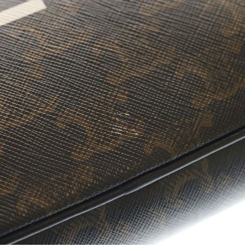 Celine Logo Print Messenger Bag Triomphe Canvas Brown