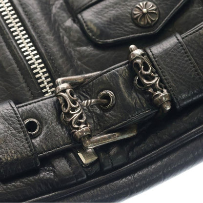 Chrome Hearts JJ Dean Small Leather Rider Handbag Black