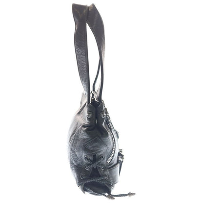 Chrome Hearts JJ Dean Small Leather Rider Handbag Black