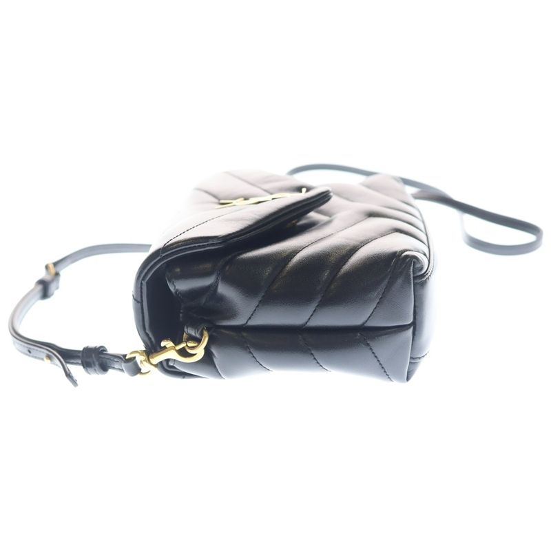 Saint Laurent Paris Cassandra Logo Plate Lou Toy Yquilted Shoulder Bag Gold