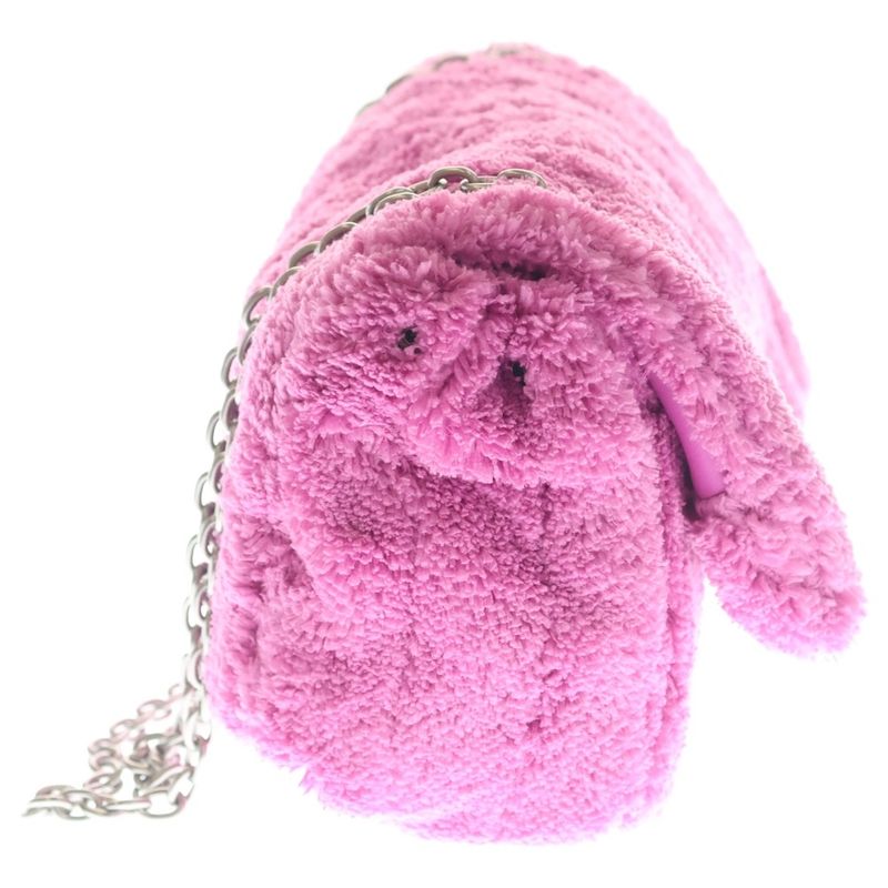 Balenciaga Monaco Chain Shoulder Bag Pink Purple Silver