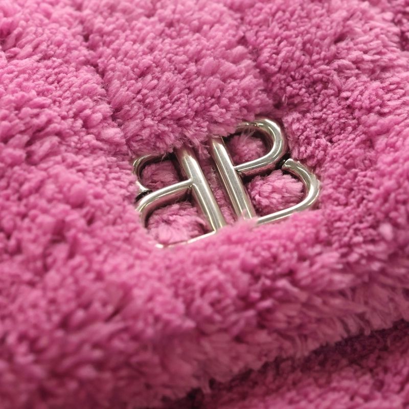 Balenciaga Monaco Chain Shoulder Bag Pink Purple Silver