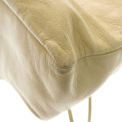 Balenciaga le City Small 2-Way Shoulder Bag Beige Leather Gold