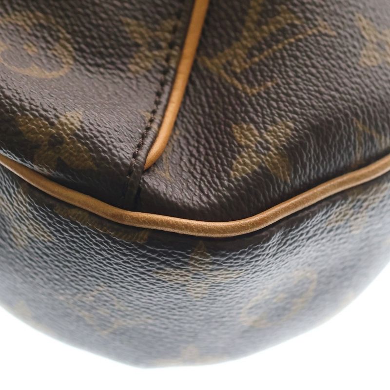 Louis Vuitton Monogram Thames GM Shoulder Bag Brown Leather Gold