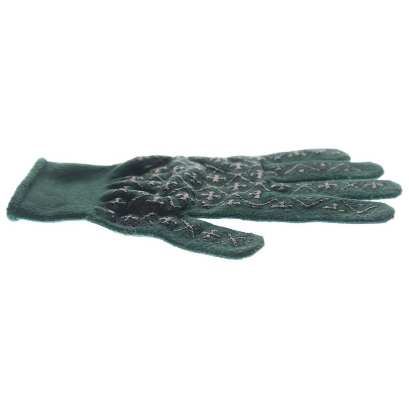 Chrome Hearts Glove Logo Print Gloves Green