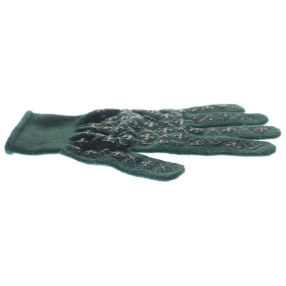 Chrome Hearts Glove Logo Print Gloves Green
