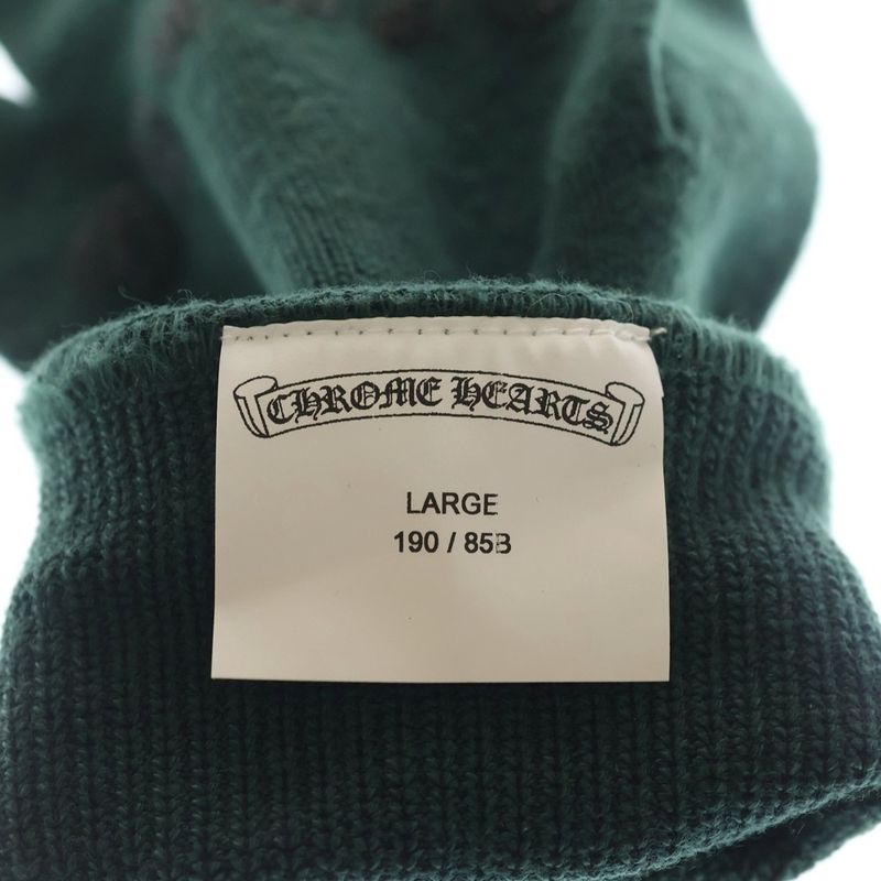 Chrome Hearts Glove Logo Print Gloves Green