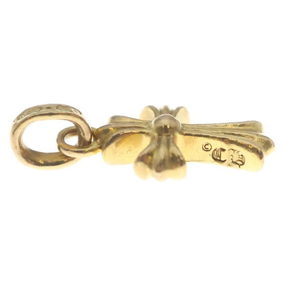 Chrome Hearts 22k Crs Bbyfat P Dia Baby Fat Cross Pave Diamond Pendant Top Gold