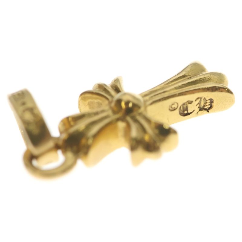 Chrome Hearts 22k Crs Bbyfat P Dia Baby Fat Cross Pave Diamond Pendant Top Gold