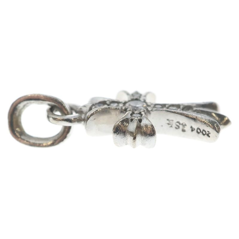 Chrome Hearts Crs Bbyfat P Dia Baby Fat Cross Pave Diamond Pendant Top White