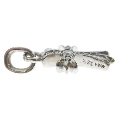 Chrome Hearts Crs Bbyfat P Dia Baby Fat Cross Pave Diamond Pendant Top White