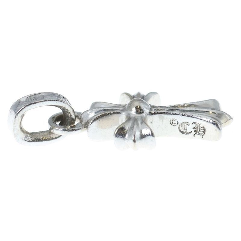 Chrome Hearts Crs Bbyfat P Dia Baby Fat Cross Pave Diamond Pendant Top White