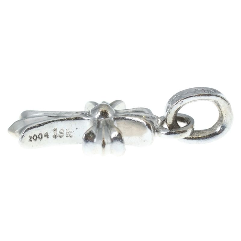Chrome Hearts Crs Bbyfat P Dia Baby Fat Cross Pave Diamond Pendant Top White