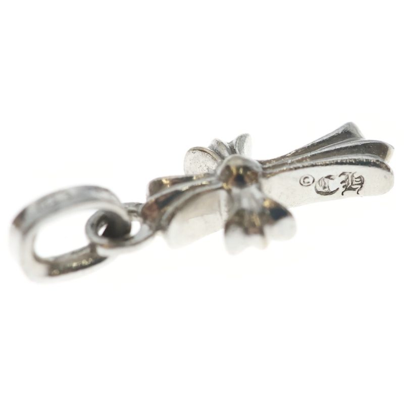 Chrome Hearts Crs Bbyfat P Dia Baby Fat Cross Pave Diamond Pendant Top White