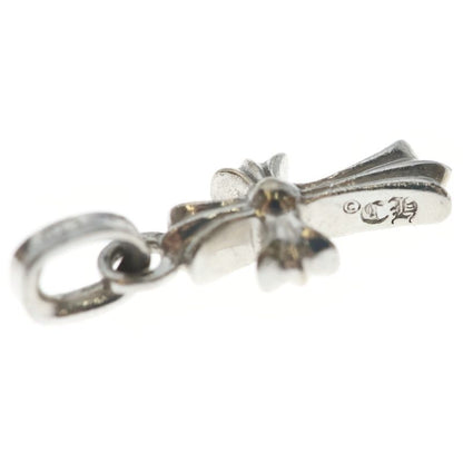 Chrome Hearts Crs Bbyfat P Dia Baby Fat Cross Pave Diamond Pendant Top White