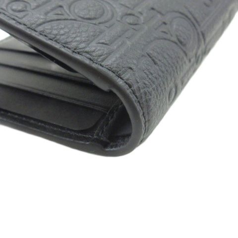Dior Bifold Card Case Gravity Leather Black