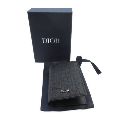 Dior Bifold Card Case Gravity Leather Black
